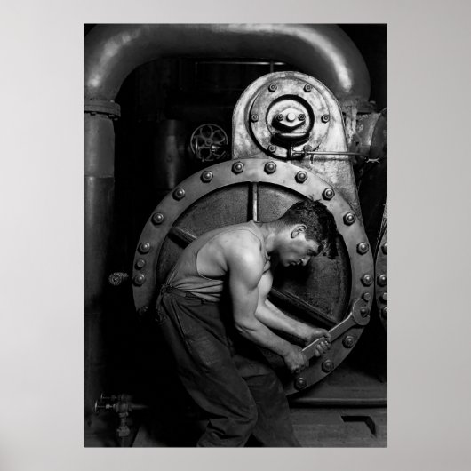DIE POWERHOUSE MECHANIC - 1920 - LEWIS HINE POSTER (Vorne)