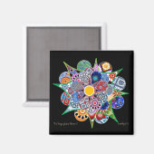 Die prächtige Blume I Magnet (Vorderseite/Rückseite)