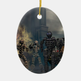 die prachtvollen sieben Roboter b Keramikornament