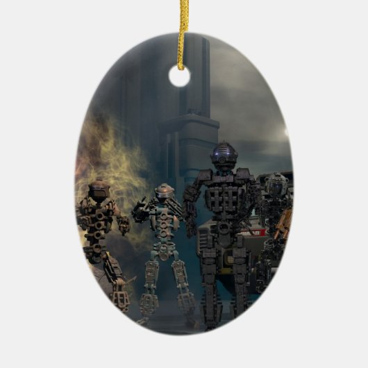 die prachtvollen sieben Roboter b Keramikornament (Vorne)