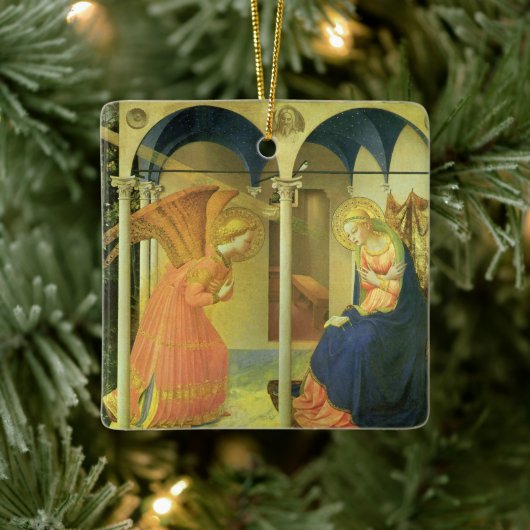 Die Prado-Ankündigung von Fra Angelico Keramikornament (Baum)