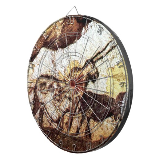 Die prähistorische Höhle Zeichne das Unicorn Dart  Dartscheibe (Vorderseite rechts)