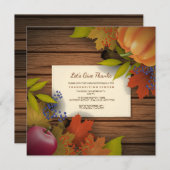 Die Prämien-Einladung des Herbstes Einladung (Vorne/Hinten)