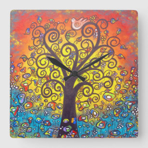 Die Prämien-Wanduhr des Lebens Quadratische Wanduhr