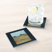 Die Prärienländer von South Dakota Glasuntersetzer (Schrägansicht)