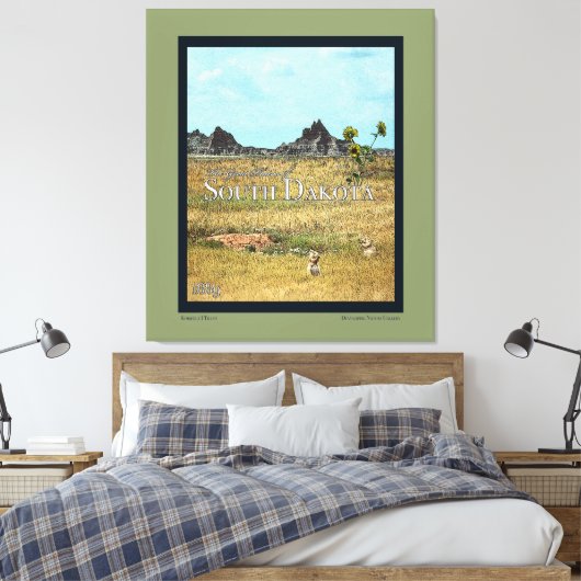 Die Prärienländer von South Dakota Leinwanddruck (Insitu (Schlafzimmer))