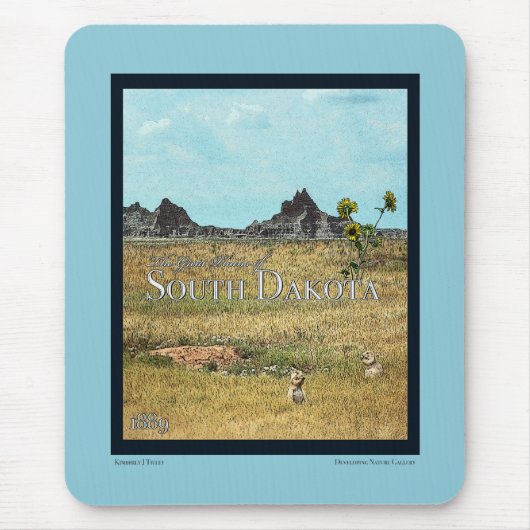 Die Prärienländer von South Dakota Mousepad (Vorne)