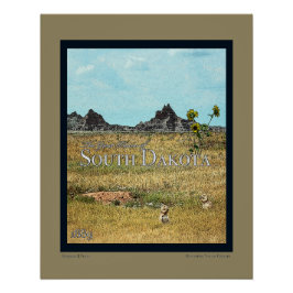 Die Prärienländer von South Dakota Poster