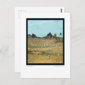 Die Prärienländer von South Dakota Postkarte (Vorne/Hinten)