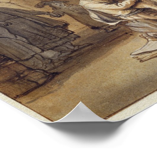 Die Präsentation Christi im Tempel Poster (Ecke)