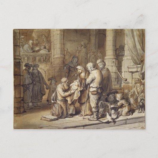 Die Präsentation Christi im Tempel Postkarte (Vorderseite)