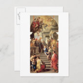 Die Präsentation der Jungfrau im Tempel (Öl Postkarte (Vorne/Hinten)
