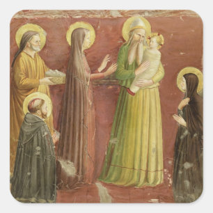 Die Präsentation im Tempel, aus einer Reihe von Quadratischer Aufkleber