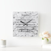 DIE PRAYER-PLATTENWAND DES HERRN SCHLIESSEN QUADRATISCHE WANDUHR (Zuhause)