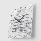 DIE PRAYER-PLATTENWAND DES HERRN SCHLIESSEN QUADRATISCHE WANDUHR (Winkel)