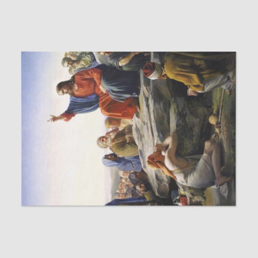 Die Predigt auf dem Berg, enttäuscht Seidenpapier (Vorderseite)