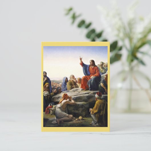 Die Predigt auf dem Berg, religiös Postkarte (Stehend Vorderseite)