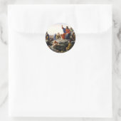 Die Predigt auf dem Berg Runder Aufkleber (Tasche)