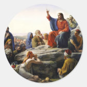 Die Predigt auf dem Berg Runder Aufkleber (Vorderseite)