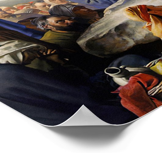 Die Predigt auf dem Berg von Carl Bloch Print Poster (Ecke)