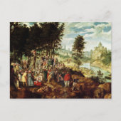 Die Predigt des hl. Johannes des Taufers, c.1550 Postkarte (Vorderseite)