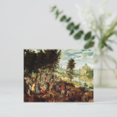 Die Predigt des hl. Johannes des Taufers, c.1550 Postkarte (Stehend Vorderseite)