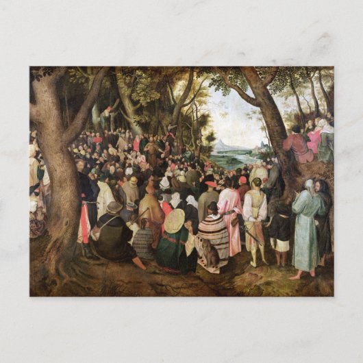 Die Predigt des Johannes des Taufers Postkarte (Vorderseite)