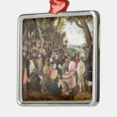 Die Predigt von Johannes der Baptist Silbernes Ornament (Links)