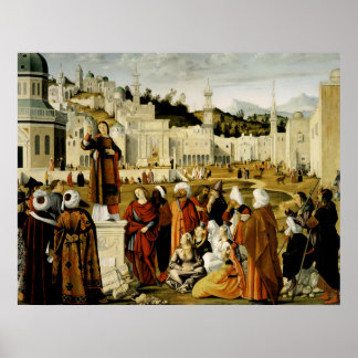 Die Predigt von St. Stephen in Jerusalem Poster