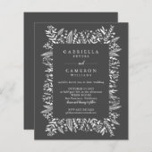 Die preisgekrönte Black Floral Line Art Wedding Al (Vorne/Hinten)