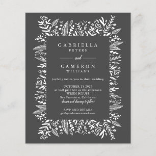 Die preisgekrönte Black Floral Line Art Wedding Al