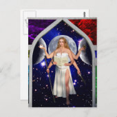 Die Priesterin-Tarot-Karten-Kunst Postkarte (Vorne/Hinten)