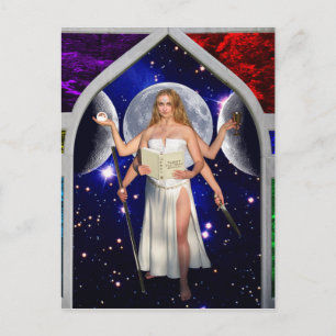 Die Priesterin-Tarot-Karten-Kunst Postkarte
