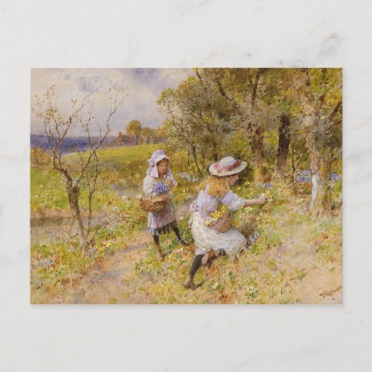 Die Primrose Gatherers Postkarte (Vorderseite)