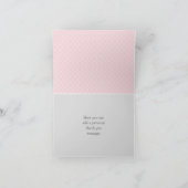 Die Princess Carriage Pink und Grau Hübsche Mittei Dankeskarte (Innenseite)