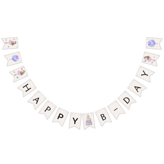 Die Prinzessin Birthday des kleinen Mädchens Wimpelkette (Alle)
