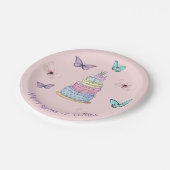 Die Prinzessin des Mädchens Party, Schmetterlinge Pappteller (Schrägansicht)