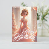 Die Prinzessin eines traumhaft rosa Gewand (Stehend Vorderseite)