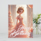 Die Prinzessin eines traumhaft rosa Gewand (Stehend Vorderseite)