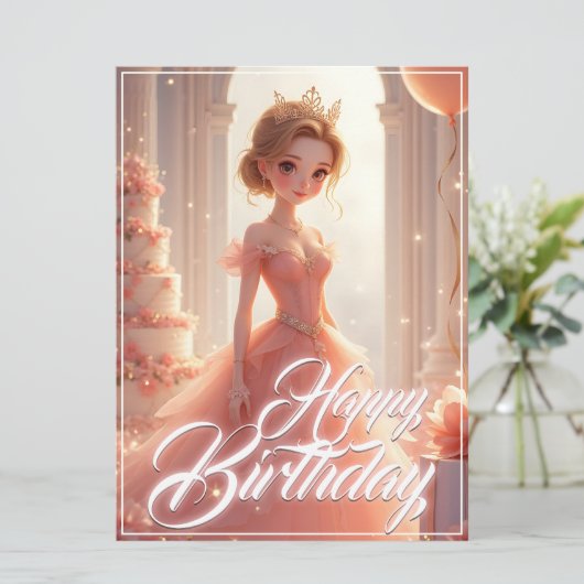 Die Prinzessin eines traumhaft rosa Gewand (Stehend Vorderseite)