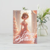 Die Prinzessin eines traumhaft rosa Gewand (Stehend Vorderseite)