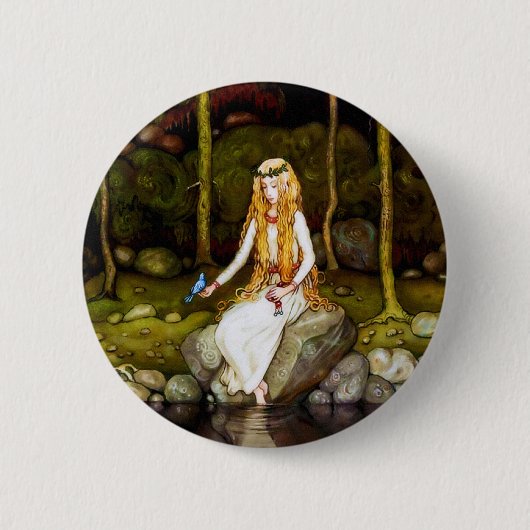 Die Prinzessin im Wald Button (Vorderseite)