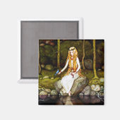 Die Prinzessin im Wald Magnet (Vorderseite/Rückseite)