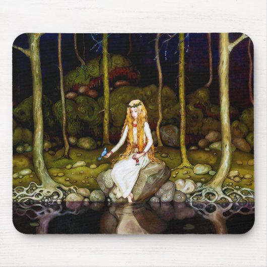 Die Prinzessin im Wald Mousepad (Vorne)