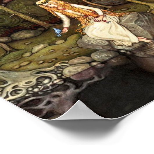 Die Prinzessin im Wald Poster (Ecke)