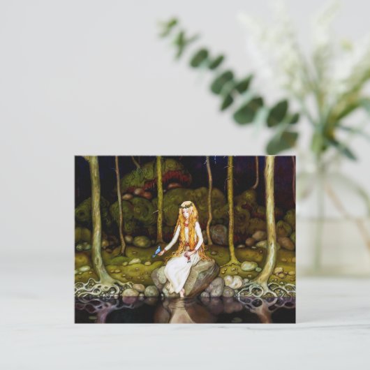 Die Prinzessin im Wald Postkarte (Stehend Vorderseite)