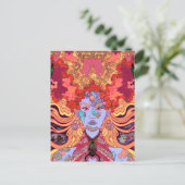 Die Prinzessin in Rot Postkarte (Stehend Vorderseite)