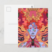 Die Prinzessin in Rot Postkarte (Vorne/Hinten)