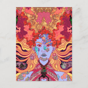 Die Prinzessin in Rot Postkarte