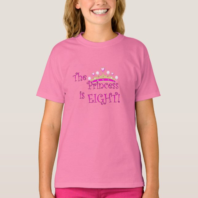 Die Prinzessin ist 8 T-Shirt (Vorderseite)